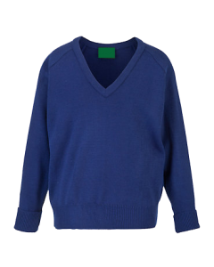 knitted V neck Royal blue